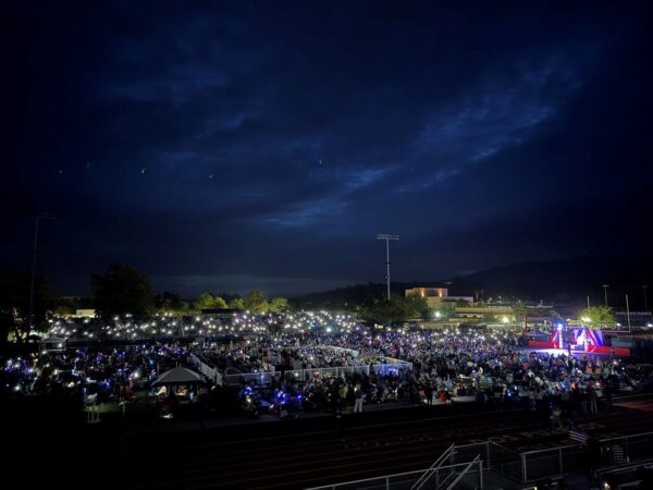 Attendees at 2026 Drone Light Show event (credit: Gareth Kelly)