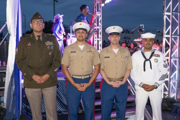 Local representatives from the Army, Navy and Marines